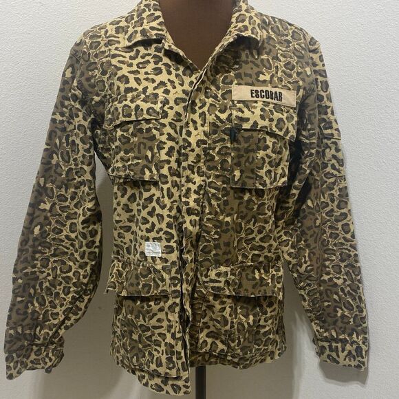 Magic Stick Military Camouflage Jacket No Size Tag See Measurements - Picture 1 of 12